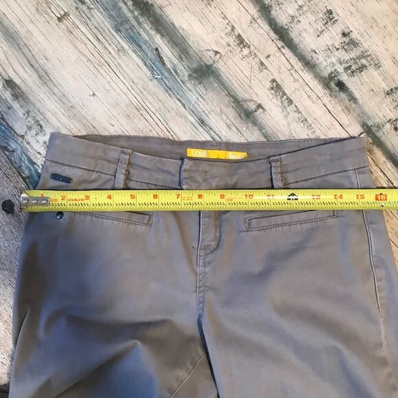 Lole stretch brushed cotton chinos UPF 50+ grayish Khaki Size 4 - Picture 7 of 9